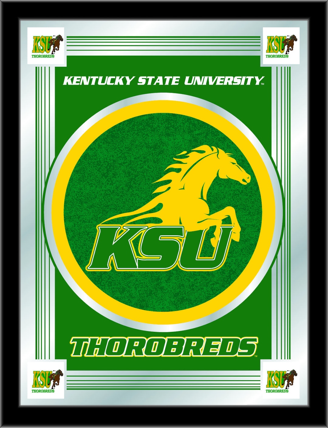 Kentucky State University Logo Wall Mirror KSU Thorobreds Decor Etsy