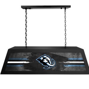 Utah Mammoth Backlit Pool Table Light | Metal Framed Ice Hockey Bar Lamp