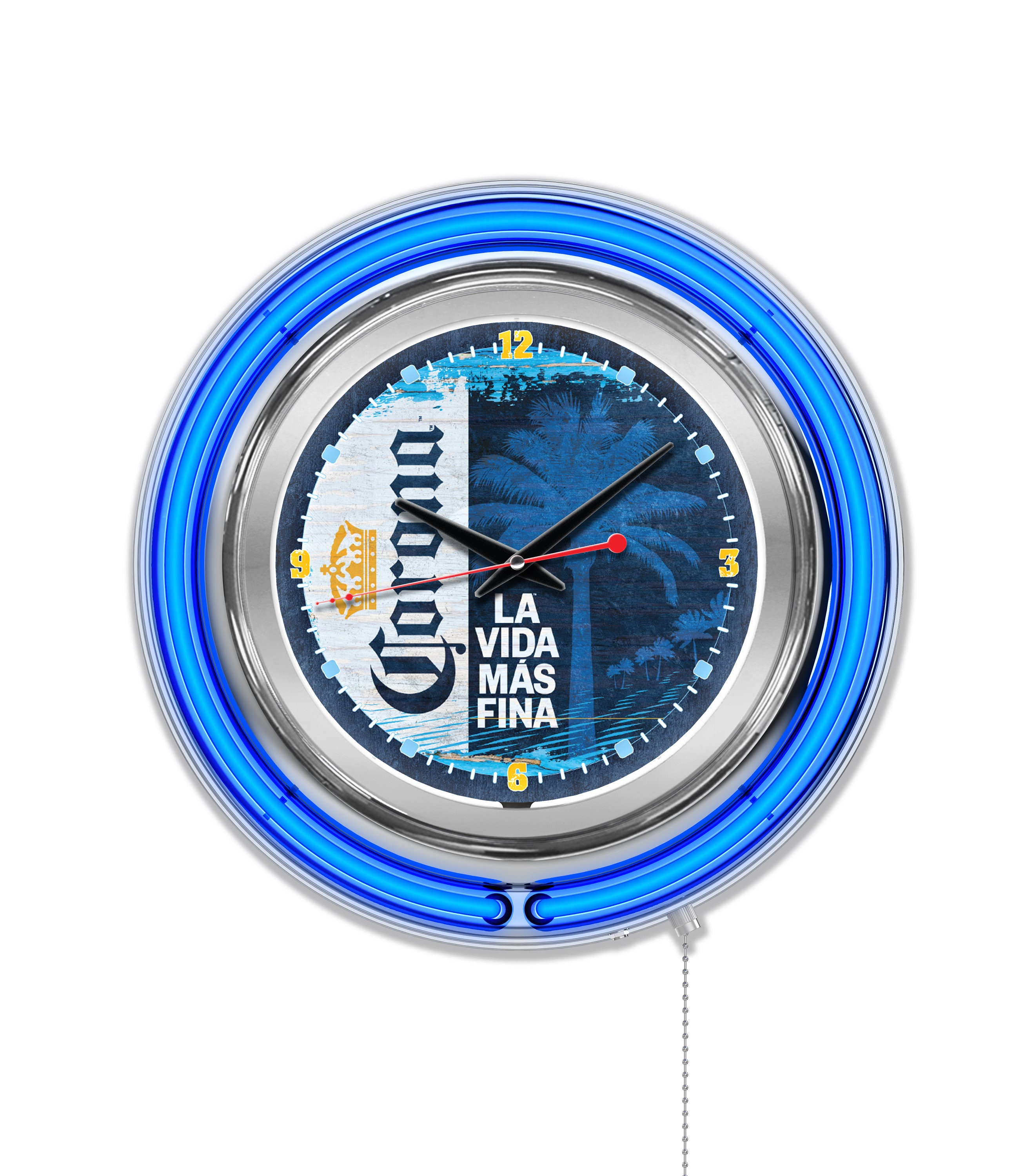What Does La Vida Mas Fina Mean Corona La Vida Mas Fina Palm Tree Neon Clock Corona Beer - Etsy