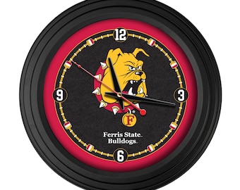 Ferris State 15” Wall Clock | FSU Bulldogs Logo Wall Decor