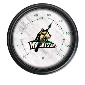 Wright State University LED Wall Thermometer | WSU Raiders Outdoor Thermometer