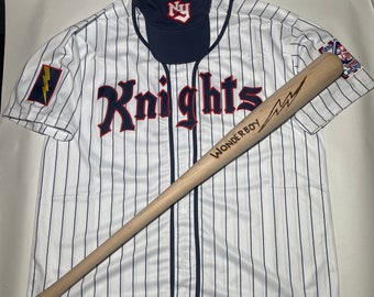 1984 Film « The Natural » Roy Hobbs # 9 Costume Jersey/Chapeau/Chauve-souris New York Knights 2XL