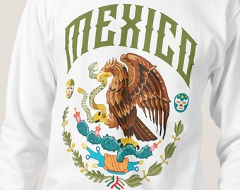 México Sudadera chicano jersey cholo suéter sudadera con capucha mexicana máscara lucha libre XXL XL L M S negro blanco gris