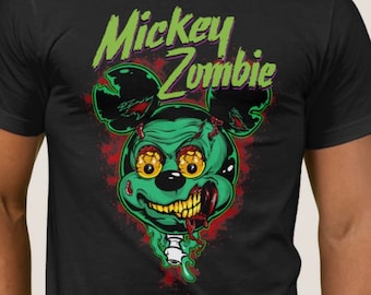 Mickey t-shirt zombie horror cartoon 5XL 4XL 3XL XXL XL L M S