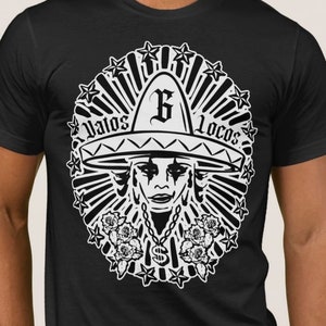 Tshirt Men Tshirt Gangsta Gangster Tshirt Chicano Tshirt Cholo Mexican Mafia Boss Thug Vatos Locos 5XL 4XL 3XL Xxl Xl L M S
