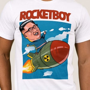T-shirt Heren Kim Jong Un t-shirt dictator schurk gangsta Rocket Boy grappige parodie 5XL 4XL 3XL XXL XL L M S oversize