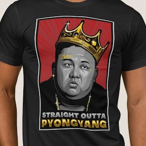 Kim Jong Un t-shirt dictator Korea thug gangsta crook 5XL 4XL 3XL Xxl Xl L M S Oversize