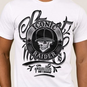 T-shirt Heren T-shirt Gangsta Raider Mafia Cartel Thug Crooks Cholo Chicano 5XL 4XL 3xl Xxl Xl L M S Zwart Wit Grijs Streetwear Kleding