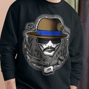 Sweatshirts voor heren Champion Sweatshirt Lowrider Gangsta Ganster Gangsters Mafia Cartel Thug Print Bedrukt 3XL 2XL XL L M S Zwart Wit