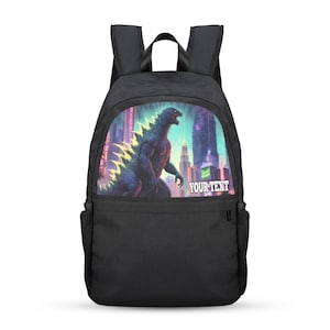 Godzilla Backpack Gift Personalized Kaiju Back Pack Gift Backpack Personalized Birthday Kids Gift Back Pack Bag Gojira