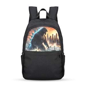 Godzilla Backpack Gift Bag Gojira Monster Present Kaiju Back Pack Gift Backpack Gift Personalized