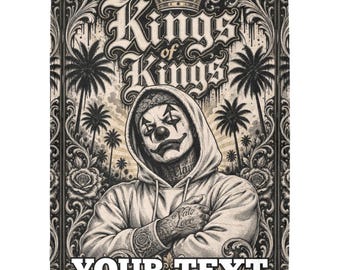 Custom Kings of Kings Blanket, Personalized Chicano Streetwear Throw, Urban Gangsta Fleece Blanket, Edgy Graffiti Home Decor Gift