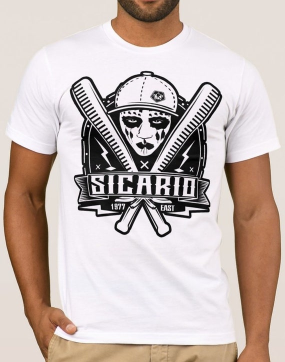 Sicario T-shirt Chicano Cholo Gangsta Vato Loco Gangsters