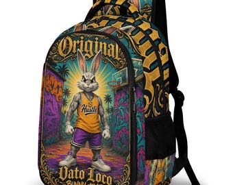 Oryginalny plecak Vato Loco, torba podróżna Bunny Time, torba Hustle Streetwear, plecak miejski