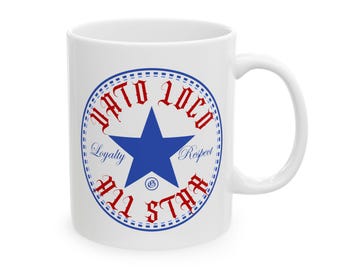 Ceramic Mug, vatos locos coffee Chicano Style Mug Latino Art Coffee Cup Mexican Heritage Gift Hispanic Pride Tea Mug Lowrider Culture