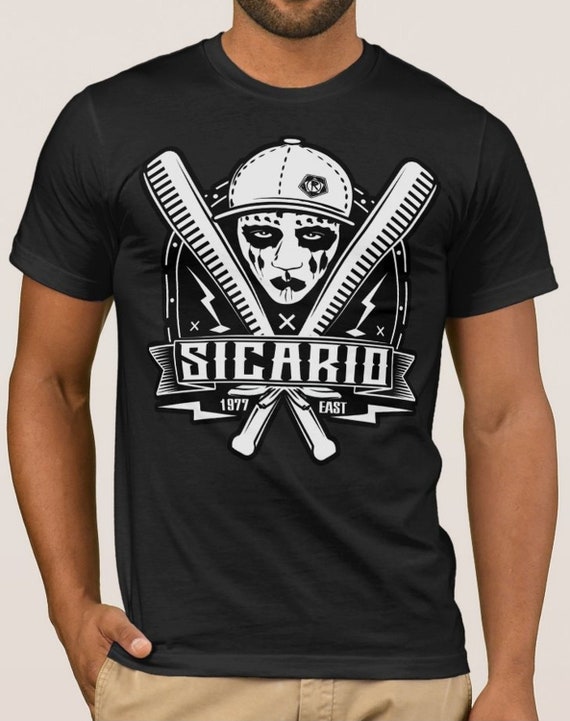 Sicario T-shirt Chicano Cholo Gangsta Vato Loco Gangsters Gangster