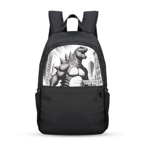 Godzilla Backpack Gift Bag Gojira Personalized Kaiju Back Pack Gift Backpack Personalized Birthday Kids Gift
