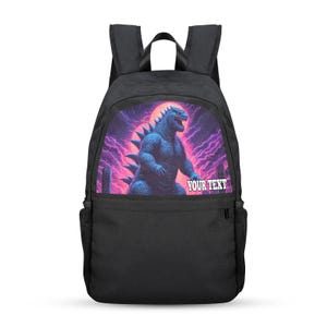 Godzilla Backpack Gift Bag Gojira Personalized Kaiju Back Pack Gift Backpack Gift Personalized