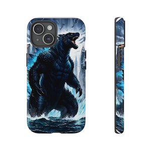 Godzilla iPhone 15 Godzilla Tough Cases, Gojira Kaiju Phone Covers, Scary Monster Phone Protectors, Tough Phone Cases, Gift for Kaiju Fans