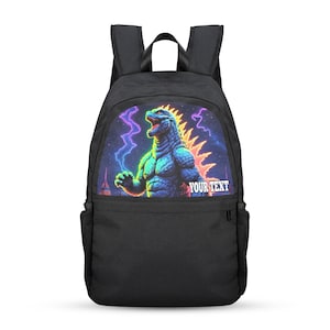 Godzilla Backpack Gift Bag Gojira Personalized Present Kaiju Back Pack Gift Backpack Gift Personalized