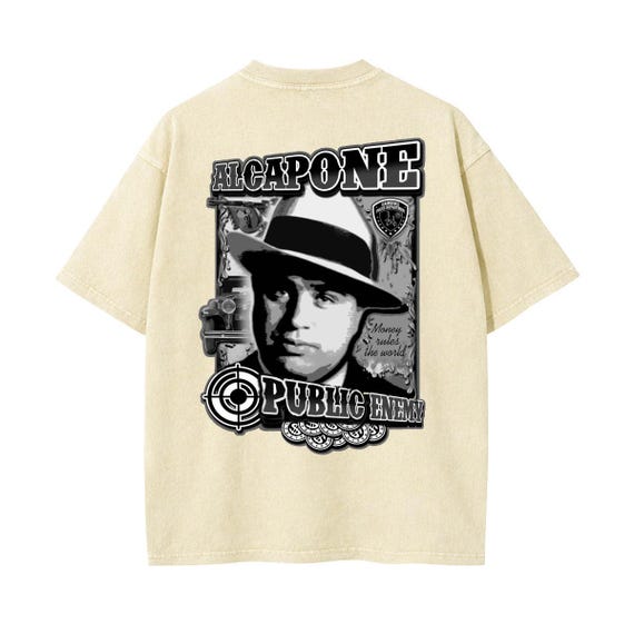 Al Capone T-shirt Gangsta Chicago Mafia Cartel Bandit Prohibition