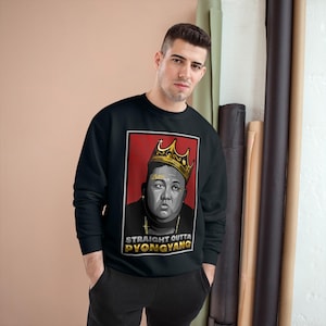 Sweatshirts voor heren Champion Sweatshirt Kim Jong Un Gangsta Ganster Gangsters Mafia Cartel Thug Savage Print Bedrukt 3XL 2XL Xl L M S
