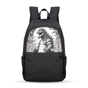 Godzilla Backpack Gift Bag Gojira Personalized Kaiju Back Pack Gift Backpack Personalized Gift Birthday Kids