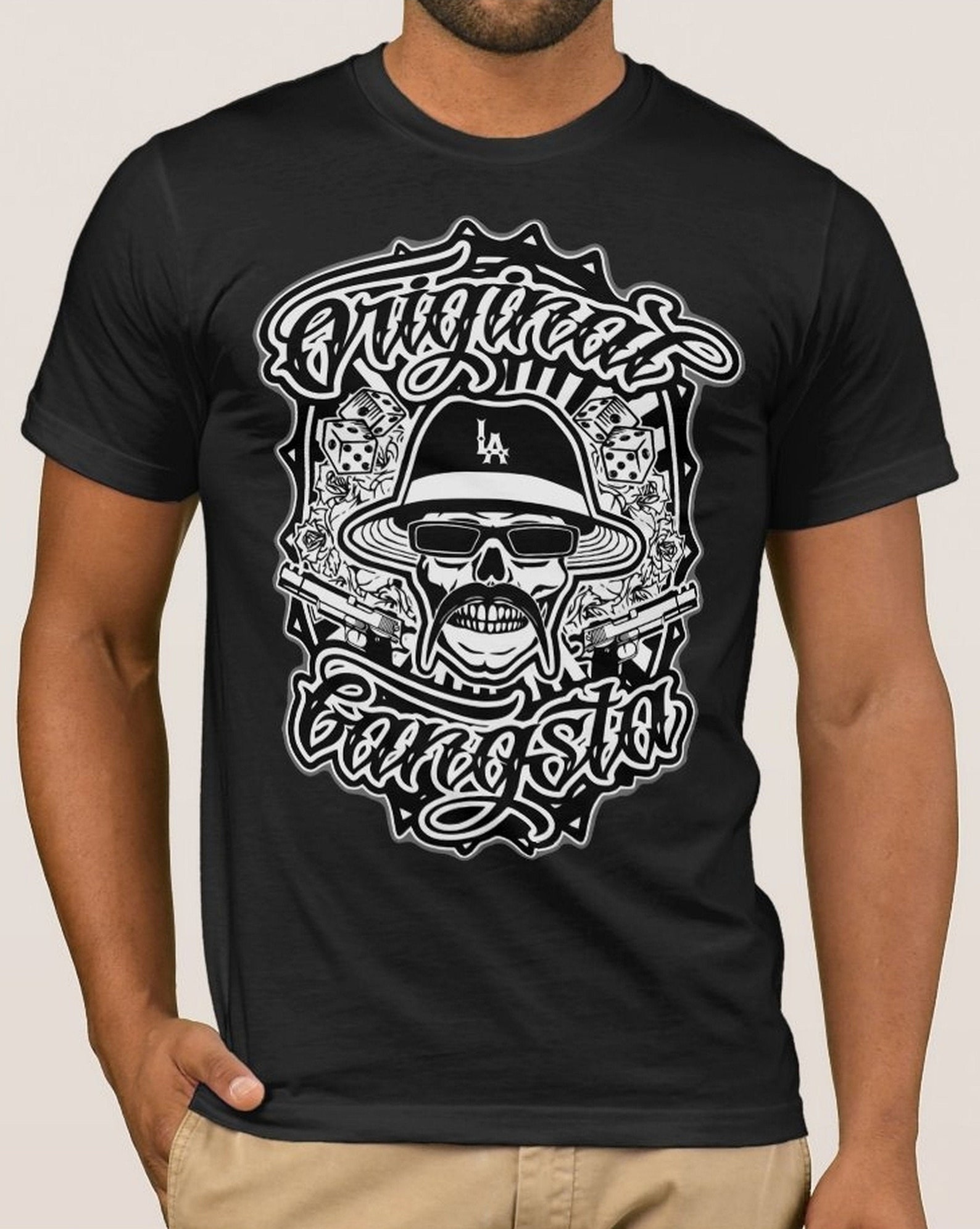 Gangsta T Shirt Gangster Gangsters Chicano Cholo Vato Loco Mexican