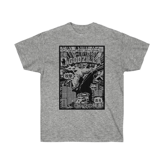 Godzilla T-shirt Gojira Kaiju Sci-fi Japan Monster Vintage
