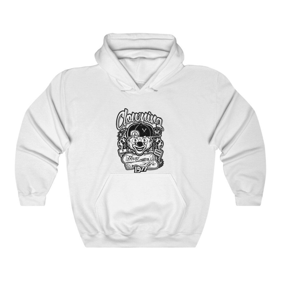 Clown Hoodie Chicano Gangsta Cholo Thug Lowrider Gangster Etsy