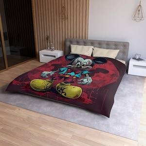 Duvet Cover Halloween Horror Microfiber Duvet Cover Zombie Bedroom Decor Spooky Bedding Scary Home Accessories Haunted House Bedspread