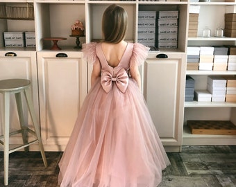 white and gold junior bridesmaid dresses