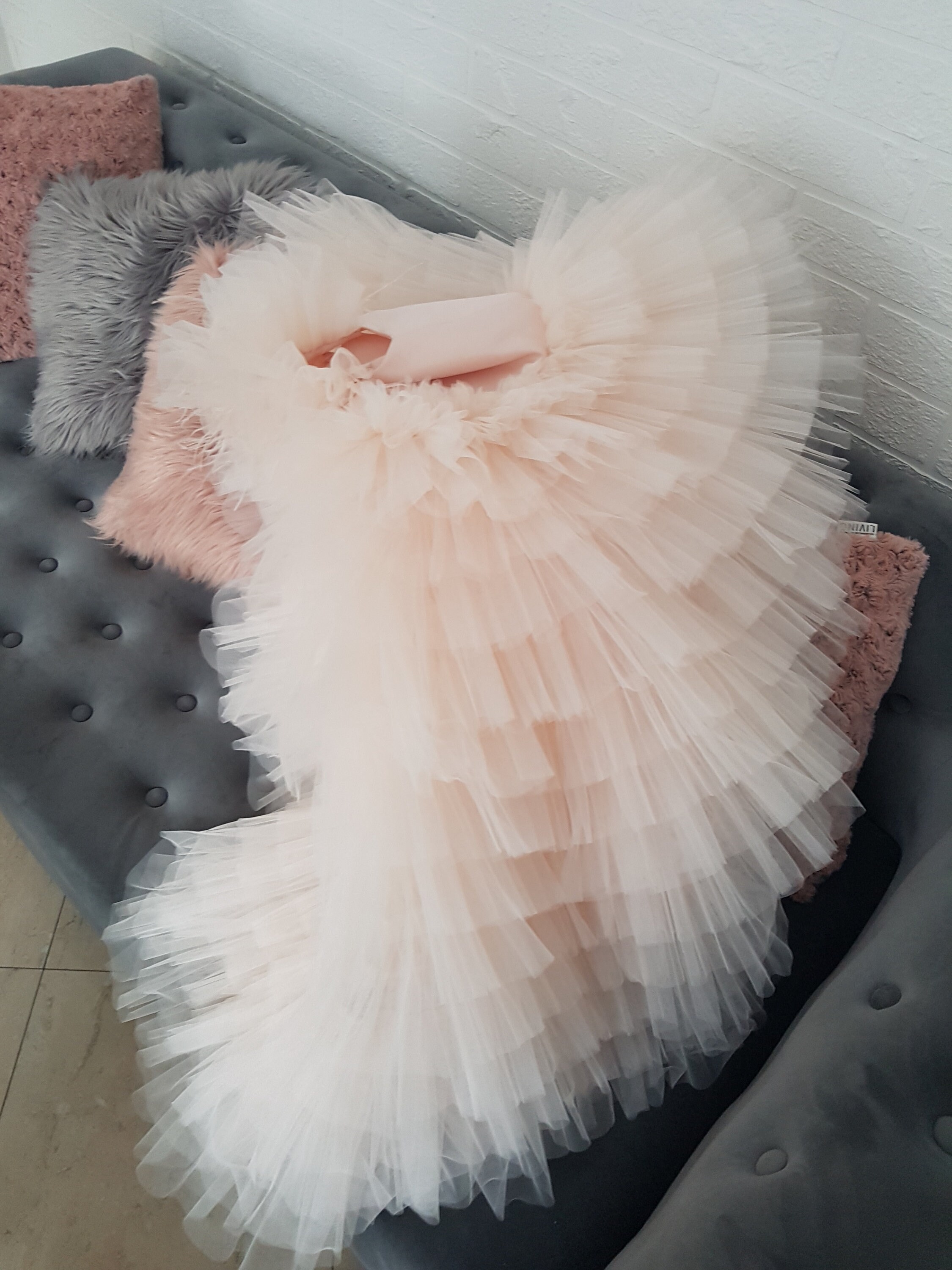 Flower Girl Dress Blush Pageant Dress for Girls Black Tiered Etsy Canada