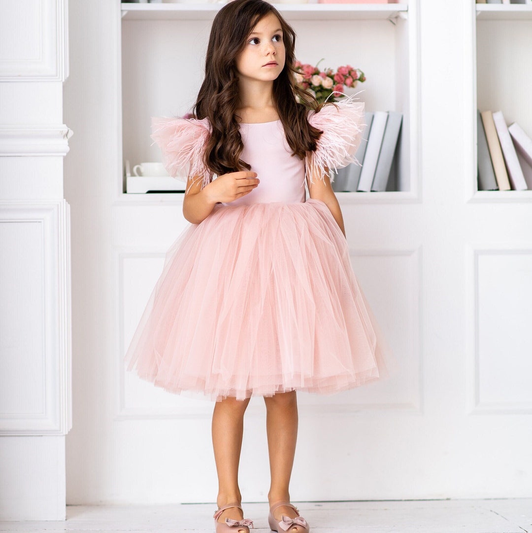 Blush Flower Girl Dress Beach Flower Girl Dress Knee Length - Etsy