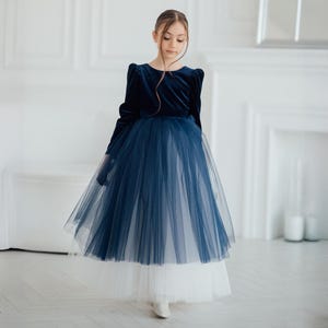 slim fit dress slacks Girls Velvet Flower Girl Dress Elegant Formal Dress Lantern Long Sleeves Girls Birthday Party Dress, Silver / 4