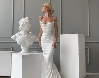 Bodycon Wedding Gown - Etsy