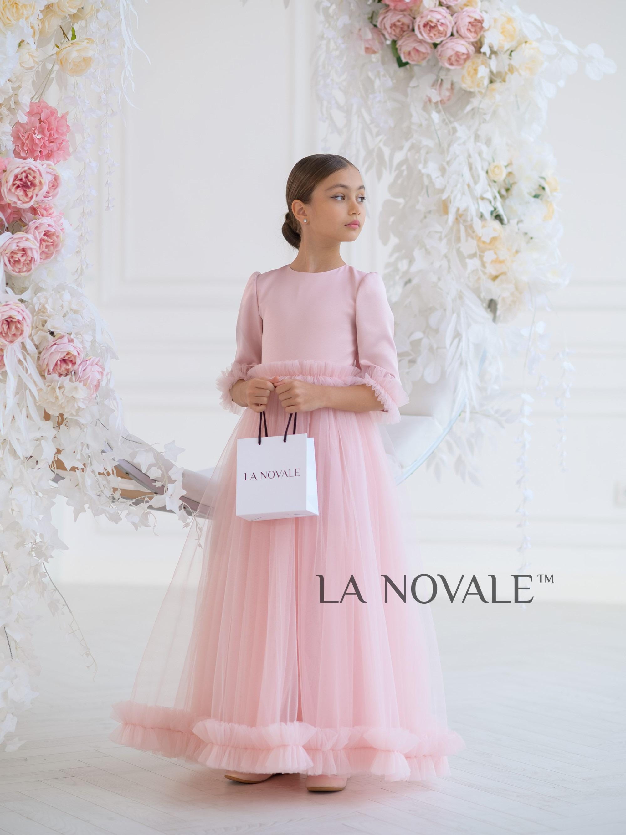 strapless open back dress Alette Maxi Dress Flutter Sleeves  Blush Bridesmaid & Wedding Guest D