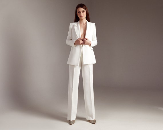 Bridal Suit Women Ivory Crepe 