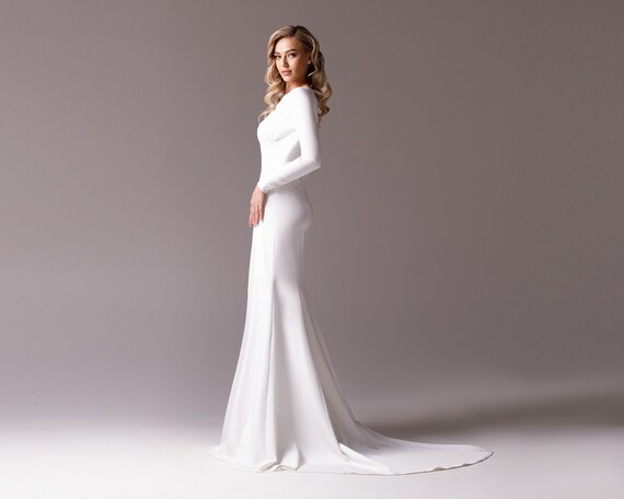 Mermaid Wedding Dress Long Sleeve 