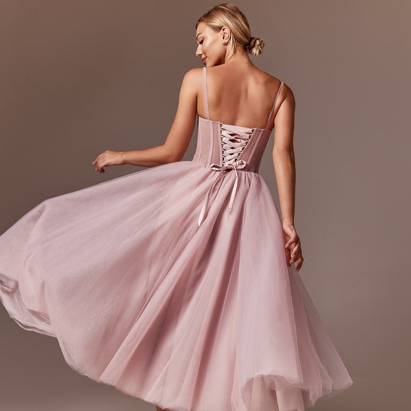 Blush Evening Dress Etsy