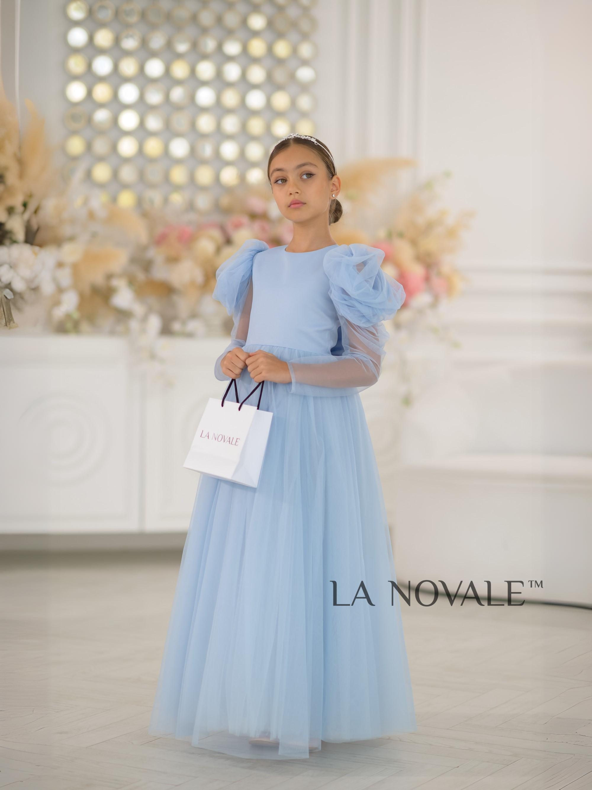 light blue formal dresses for juniors Simple Blue Satin A-line V-neck Long Prom Dresses, Party Dresses, MP785 main image 0