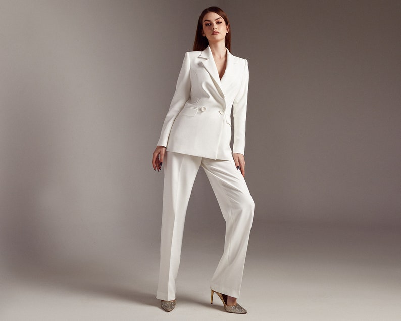 Bridal Suit Women Ivory Courthouse Wedding Pantsuit for Etsy