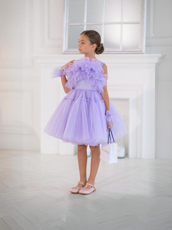 preteen party dress Tween Girls' Mesh Layered Hem Tube Party Dress  Elonnashop