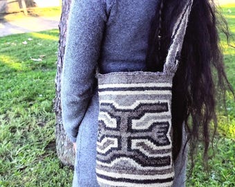 Arhuaca Mochila Bag Large | Handmade Colombian Wool Backpack | Mythological Beings