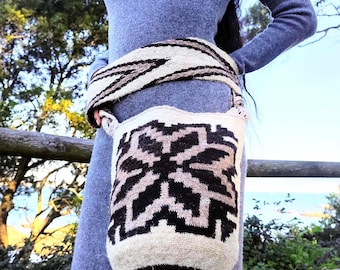 Arhuaca Mochila Bag Large | Handmade Colombian Wool Backpack | Blossoming Being
