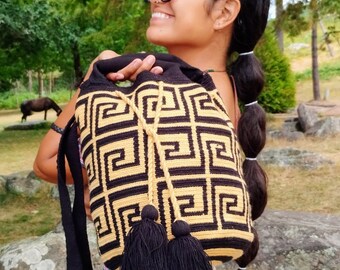 Wayuu TOTE bag with double handle - One short and one long adjustable