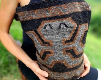 ARHUACA large virgin wool bag - SERES SAGRADO - Made to order