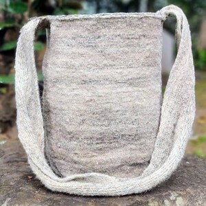 Arhuaca Tasche | "Schneegipfel" | Gewebter Rucksack aus Bio-Native-Wolle - Originelles und einzigartiges Geschenk