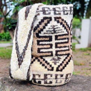 Large Arhuaca Bag for Mom, Woven in Wool by Indigenous Women of Colombia | &quot;Earth Caretaker&quot; |