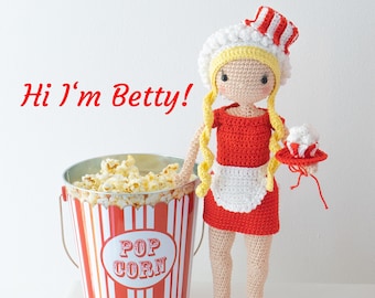 Betty - Crochet doll pattern english digital download